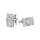 ILMIO Sterling Silver Micro Pave Cufflinks - 42V1