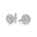 ILMIO Sterling Silver Micro Pave Cufflinks - 25A1