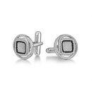 ILMIO Sterling Silver Micro Pave Cufflinks - 25H1