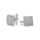 ILMIO Sterling Silver Micro Pave Cufflinks - 27A1
