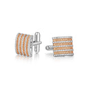 ILMIO Sterling Silver Micro Pave Cufflinks - 27BV1