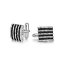 ILMIO Sterling Silver Micro Pave Cufflinks - 27H1