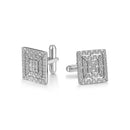 ILMIO Sterling Silver Micro Pave Cufflinks - 044A1