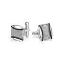 ILMIO Sterling Silver Micro Pave Cufflinks - 046H1