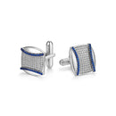 ILMIO Sterling Silver Micro Pave Cufflinks - 046J1
