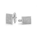 ILMIO Sterling Silver Micro Pave Cufflinks - 06A1