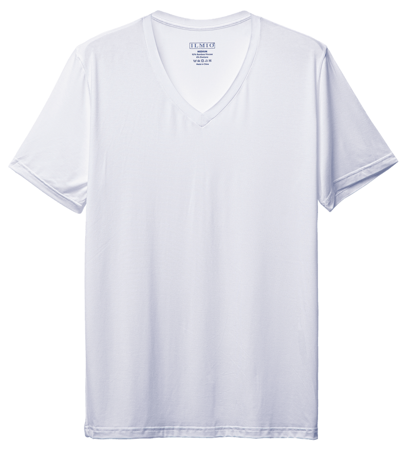 Ilmio Mens Bamboo V-Neck Undershirts