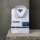 Men's - Ilmio Jacquard 4 - Spread Collar, French Placket, Cotton Button Cuff Shirt - Without Pocket