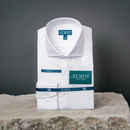 Men's - Ilmio Jacquard 3 - Spread Collar, French Placket, Cotton Button Cuff Shirt - Without Pocket