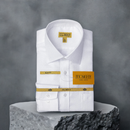 Men's  - Ilmio Gold White on White - Double Placket - Button Cuff -