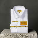 Men's  - Ilmio Gold White on White - French Placket - Button Cuff -