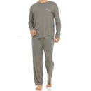 Symmar Men's Micro Model V-Neck Pajamas - Gray