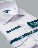 Men's - Ilmio Jacquard 4 - Spread Collar, French Placket, Cotton Button Cuff Shirt - Without Pocket