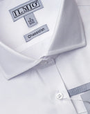 Men's - Ilmio Silver Label - Spread collar, French Placket - Poly Cotton Chassidish (R/L) Button Cuff Shirt - With Pocket