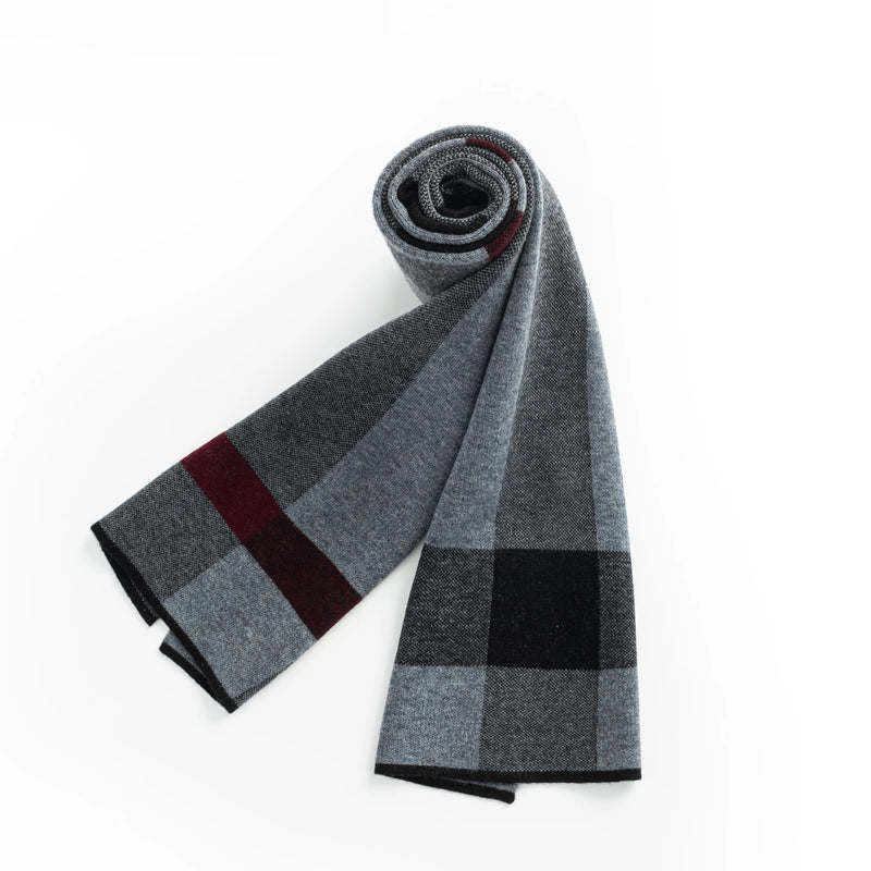 ILMIO 100% Knitted Wool Men`s Scarf - W02