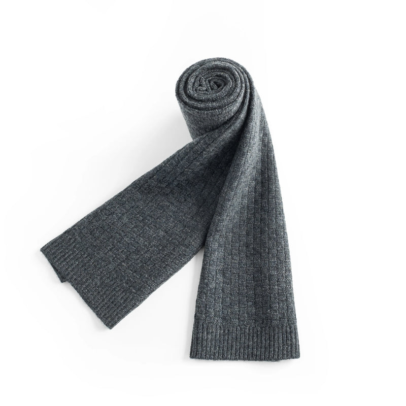 ILMIO 100% Knitted Wool Men`s Scarf - W12