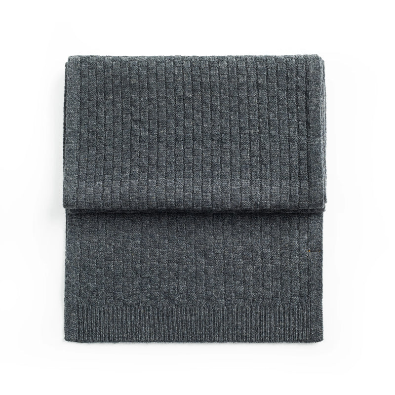 ILMIO 100% Knitted Wool Men`s Scarf - W12