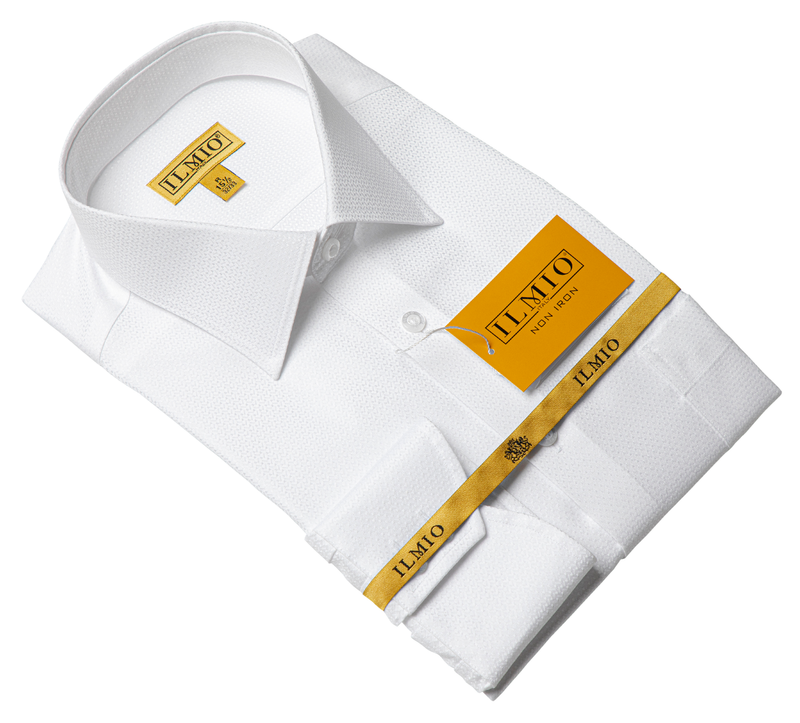 Ilmio Gold White On White - French Placket - Button Cuff  -
