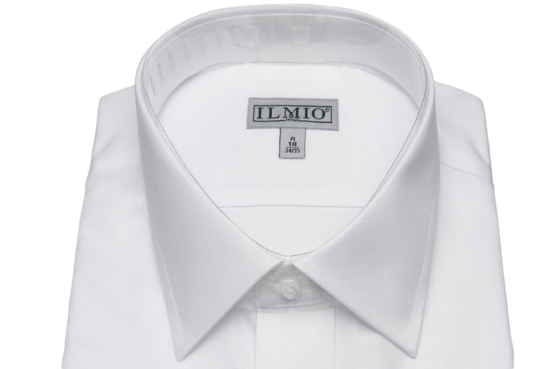 Mens - Ilmio Silver Label -Poly Cotton  (L/R) Button Cuff Shirt
