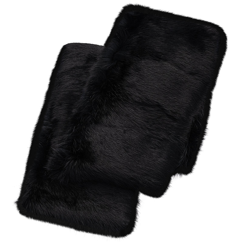 FURLUSH Rabbit Fur Scarf - Black